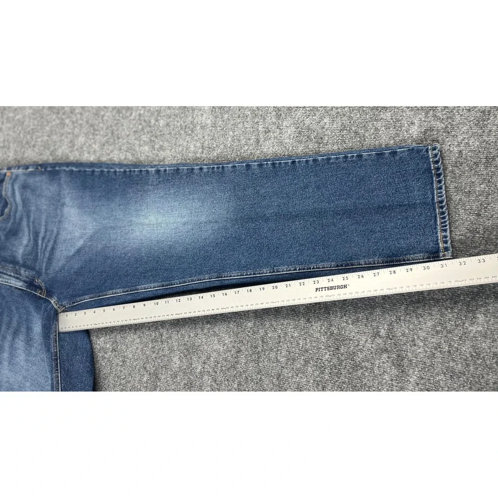 Levis 541 Athletic Taper Mens Blue Jeans 42x32 Medium Wash Stretch 18181-0433